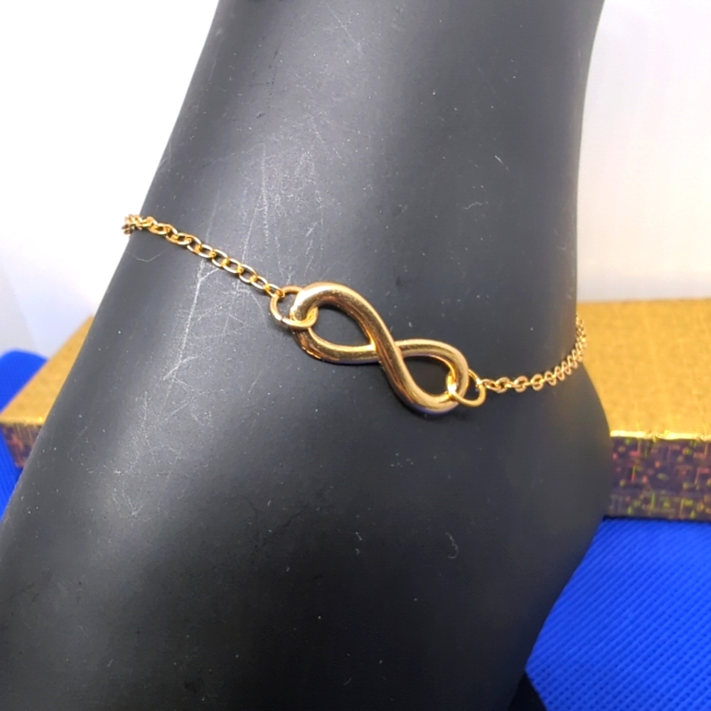 Infinity Anklet Design Gold/Ankle Bracelet Adjustable length NWT Fashion Jewelry